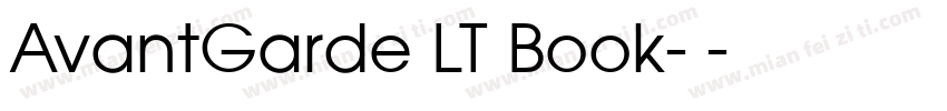 AvantGarde LT Book-中字体转换